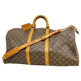 Louis Vuitton Monogram Keepall Bandoulière 55 Marrone