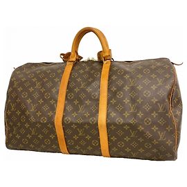 Louis Vuitton Boston Monogram Keepall 55 Marrone