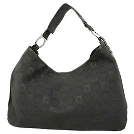 Borsa a tracolla nera Gancini Salvatore Ferragamo Nero