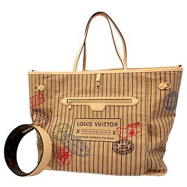 Borsa Tote Louis Vuitton Monogram Neverfull Inside Out GM Marrone Beige