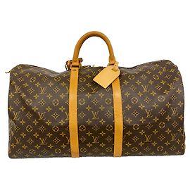 Borsa Boston Louis Vuitton Monogram Keepall 55 Marrone