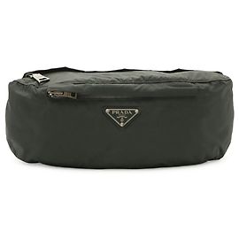 Bolsa tiracolo de nylon cinza Prada Marrom