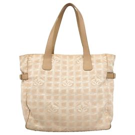Bolsa Tote de Nylon Chanel New Travel Bege