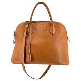 Hermès Hermes Vintage Leather Handbag Bolide Brown Beige