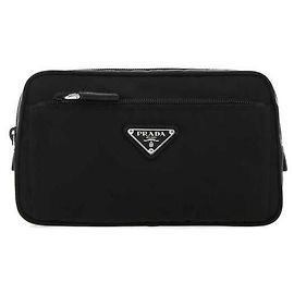 Prada Woo Nylon Belt Bag Black Black
