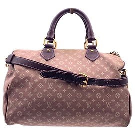 Bolsa de tecido Louis Vuitton Speedy Bandouliere Rosa