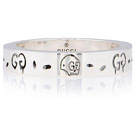 Gucci Sterling Silver Ghost Ring - Size 6 1/2 Silvery Metallic