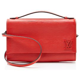 Pochette Clery en cuir Epi Louis Vuitton Rouge