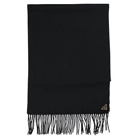 Prada Cachecol de seda e cashmere Preto