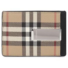 Burberry Portafoglio con clip per banconote da uomo Marrone