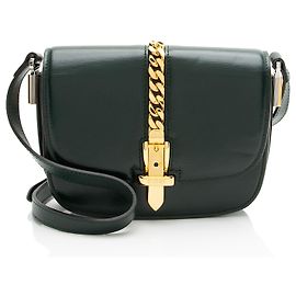 Bolsa de ombro mini Sylvie 1969 em couro Gucci Verde