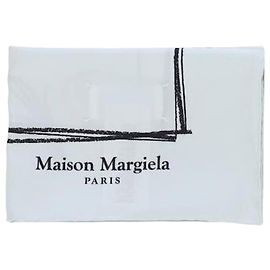 Maison Martin Margiela Seidenpullover mit numerischen Mustern Blau