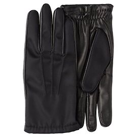 Prada Luvas de nylon e couro nappa Preto