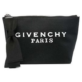 Givenchy Canvas Small Logo Bow Pouch Black