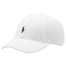Ralph Lauren Baumwoll-Terry-Cap mit Pony-Logo Weiß