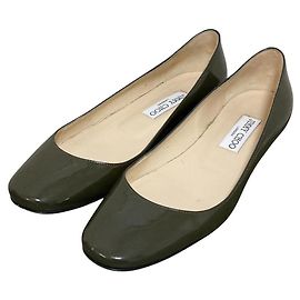 Escarpins en cuir verni Jimmy Choo Vert Vert olive
