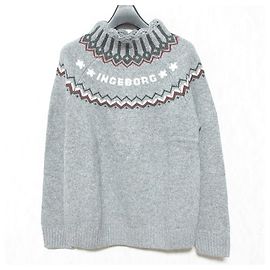 Autre Marque INGEBORG Tasmania Lamb Wool Knit Pullover Brown