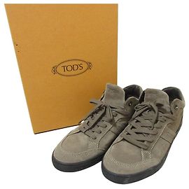 Baskets en daim Tod's Marron