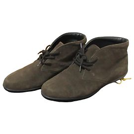 Bottines chukka en daim Gommini Tod's Marron