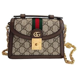 Gucci Ophidia GG Mini Shoulder Bag Brown
