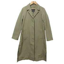 Max Mara Satin Coat Green Khaki