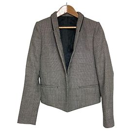 Autre Marque John Lawrence Sullivan Tweed Tailored Jacket Black