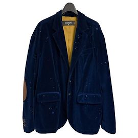Autre Marque Dsquared2 Samt-Tailored-Jacke Blau Marineblau