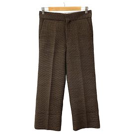 Autre Marque Drawer Wool Check Pants Brown