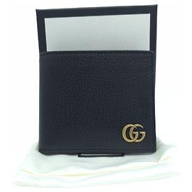 Gucci Marmont Leather Bifold Wallet Black