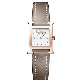 Hermès Relógio Mini Model com Diamantes Rosa