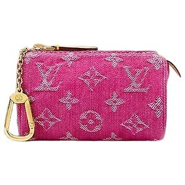 Louis Vuitton Necessaire Speedy Fuchsia Denim Blu