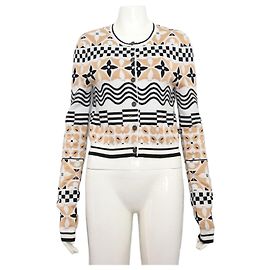 Louis Vuitton Cárdigan corto Monogram Tile para mujer Multicolor