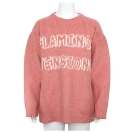 Céline Artist Bazaar Flamingo Logo Unisex Strick Blau