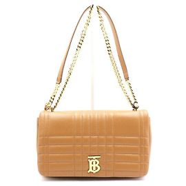 Burberry Mochila TB Medium com alça de corrente e transversal Marrom
