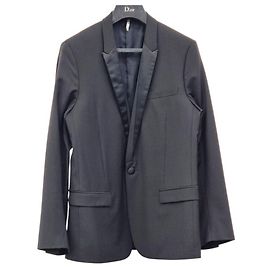 Dior Tuxedo Wool Blazer Jacket Brown
