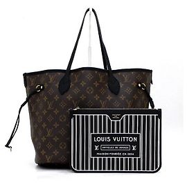 Louis Vuitton Borsa a tracolla Neverfull MM in pelle nera con monogramma Inside Out Nero