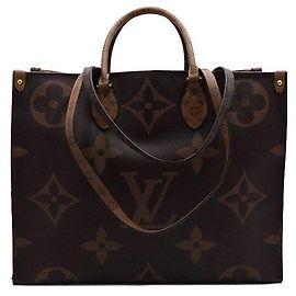 Louis Vuitton OnTheGo GM Monogram Giant Canvas Tote Bag Schwarz