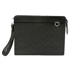 Louis Vuitton Clutch Standing Damier Infini Nero