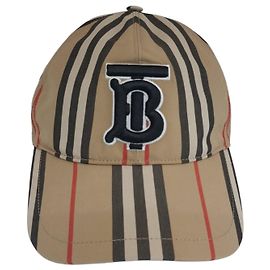 Burberry Monogram Motif Icon Stripe TB Baseball Cap Brown