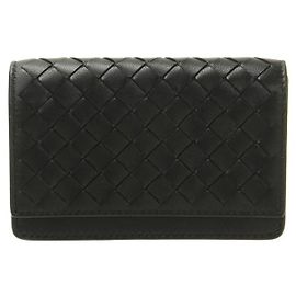 Bottega Veneta Intrecciato Card Wallet Black