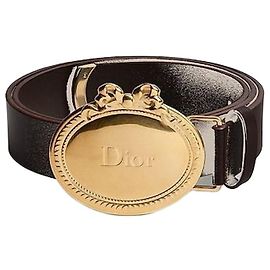 Dior Medallion Belt Brown Calfskin Brown