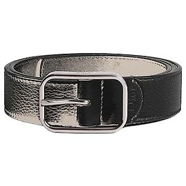 Dior Cintura in pelle di vitello granulata nera Nero