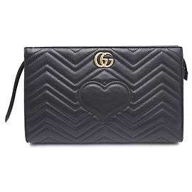 Gucci GG Marmont Matelassé Clutch Schwarz