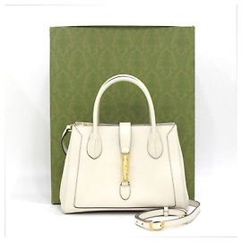 Gucci Borsa Tote e Borsa a Spalla Jackie Medium in pelle bianca Bianco