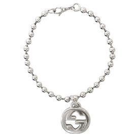 Gucci Bracciale in argento con maglie intrecciate audaci Argento
