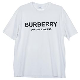 Burberry T-Shirt mit Logo-Print in Weiß Weiß