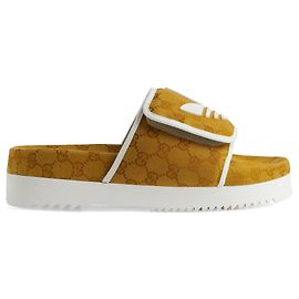 Gucci Sandali Adidas Original GG Canvas Marrone Marrone