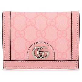 Gucci Ophidia GG Card Case Wallet Pink