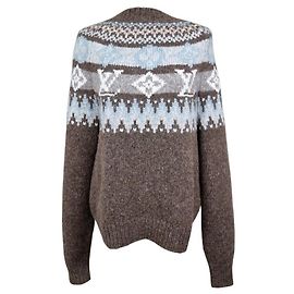 Louis Vuitton Graphic Signature Knit Pullover Brown Brown