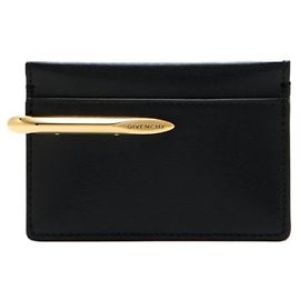 Givenchy Leather Pinch Card Holder Black